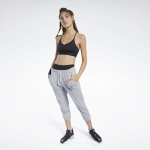 Biustonosze Damskie Reebok Strappy Back Low-Impact Czarne PL 49KRNLQ